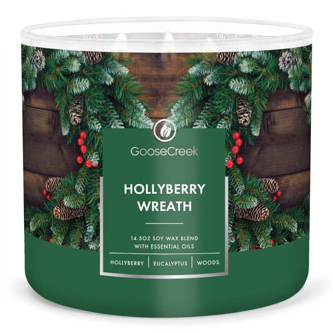 Hollyberry Wreath 411g (3-Docht)