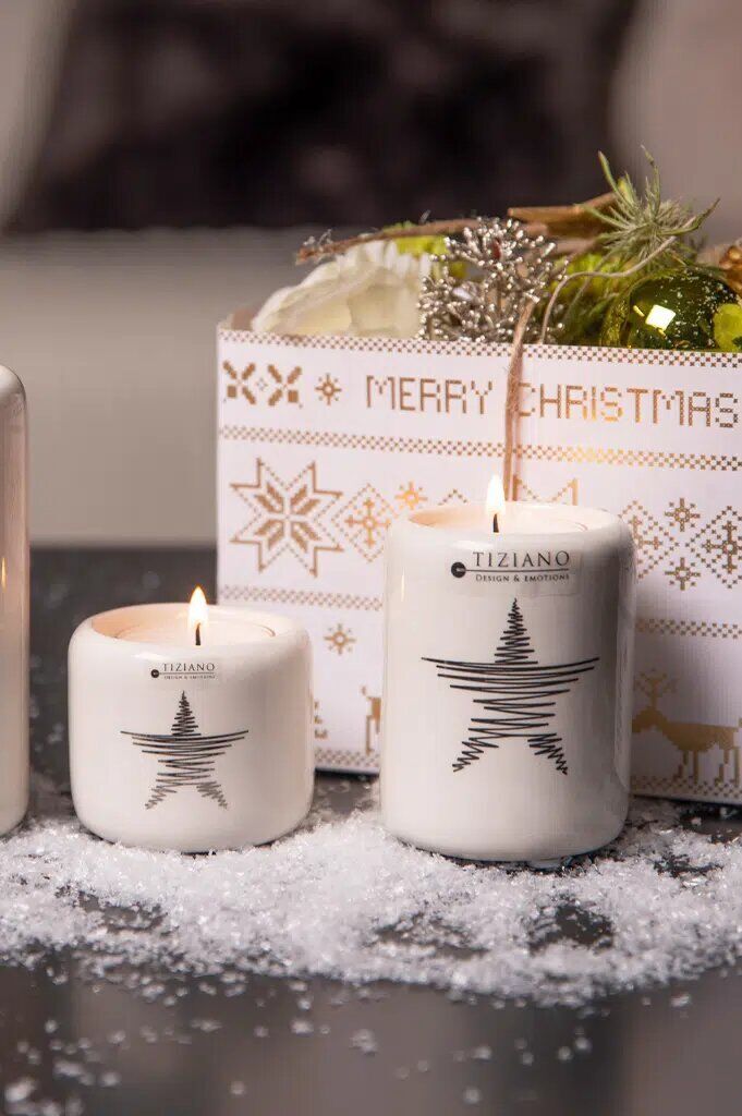 Teelichthalter Bellagio Stern 5cm cremeweiß