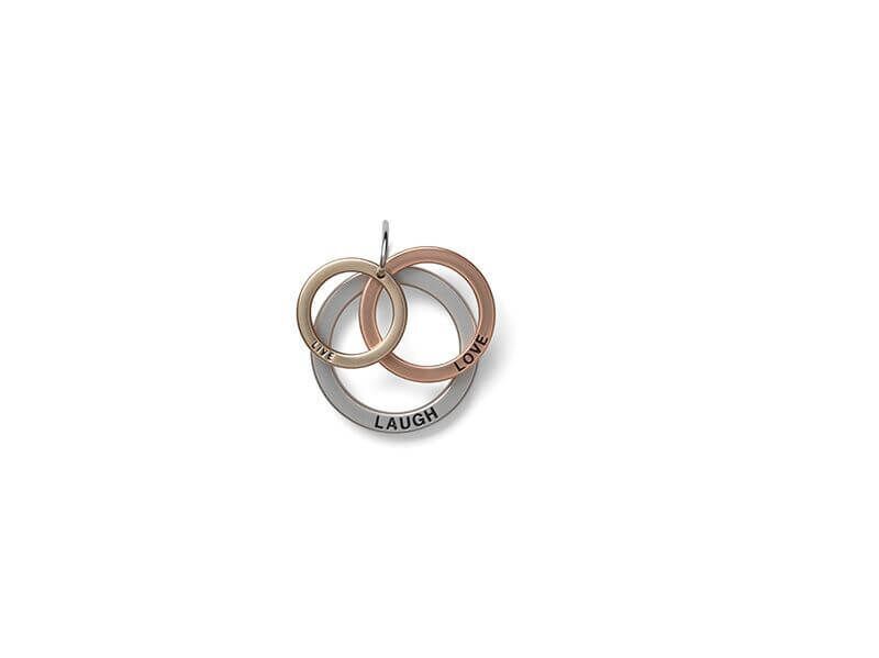 1627937E-Charm-Triple-v2 Motiv-Anhänger Live Love Laugh