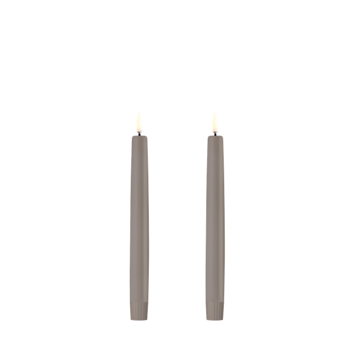 Stabkerze, Kerze, Deko, Zweierpack, Graue Kerzen