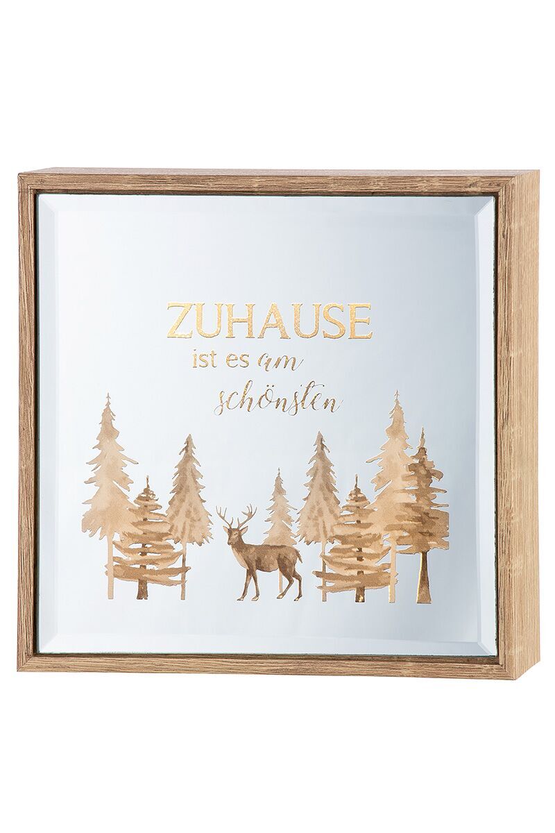 Spiegelbild Zuhause 21cm Pflanze, Baum, Antilope, Säugetier, Tierwelt