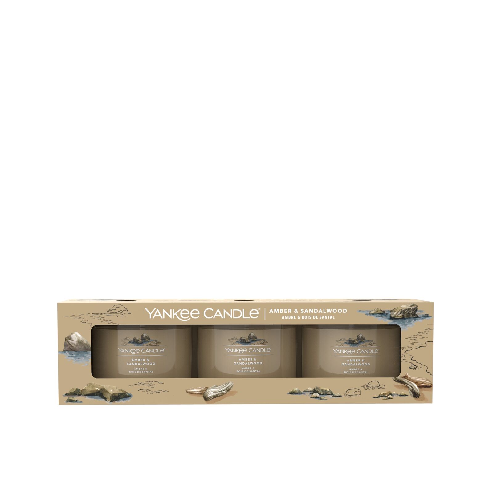 Signature-Filled-Votive-3-Pack-Amber-Sandalwood1 Amber & Sandalwood 37g Glasvotivkerze 3er Pack
