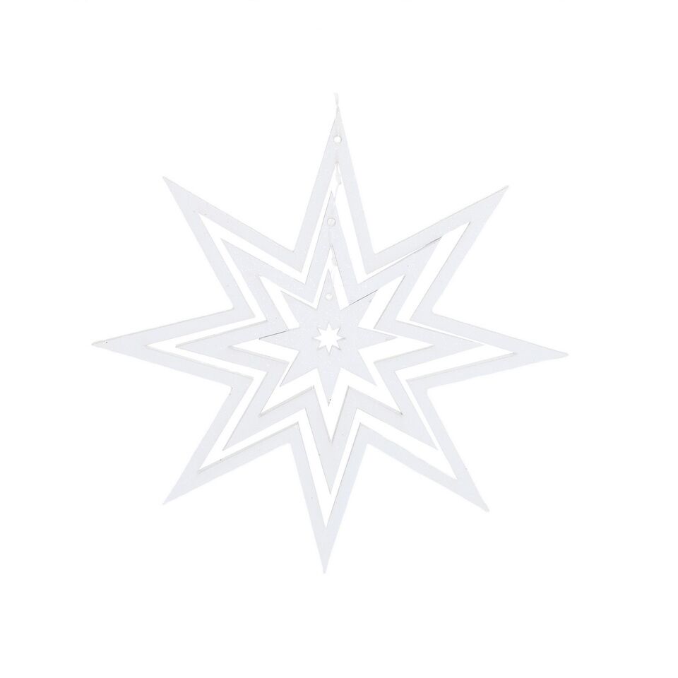 Dekohänger Star 25cm weiß