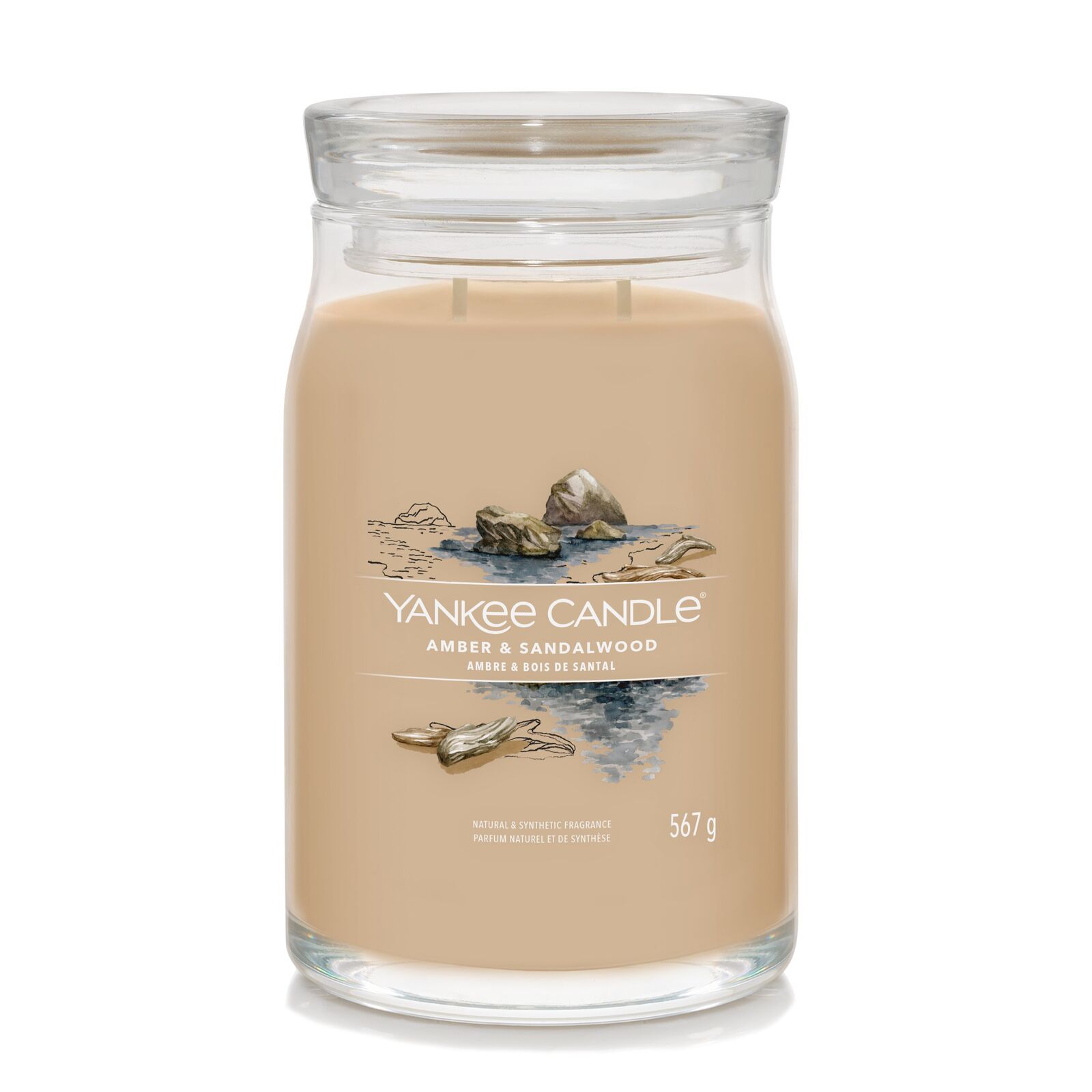 Amber & Sandalwood Signature Large Jar 567g 2-Docht
