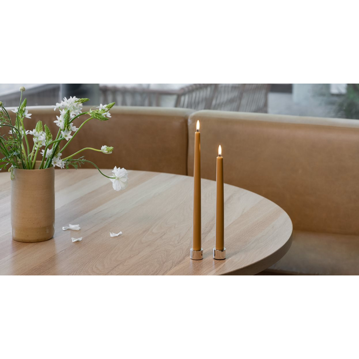Tisch, Kerzen, Kerzenhalter, Kerzenlicht, Vase