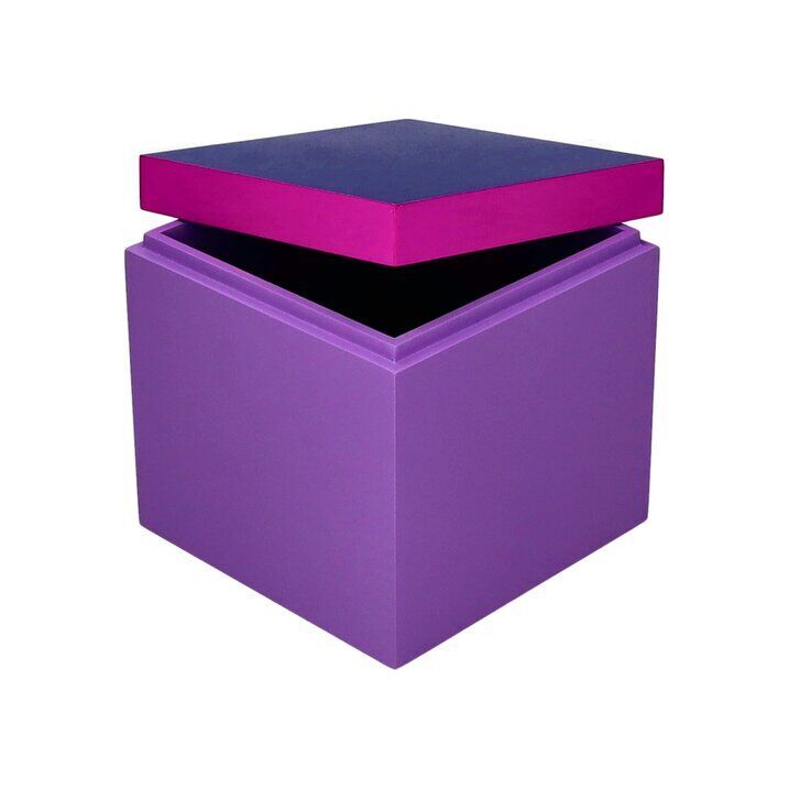 Deko Box Neo 13cm dunkelblau/neon lila/lila Kiste