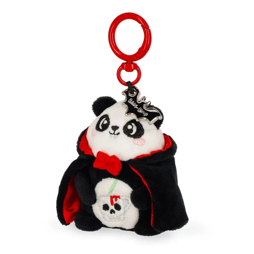 Panda Schlüsselanhänger, Kuscheltier Anhänger, Vampir Cape, Panda Plüsch, Kleines Geschenk