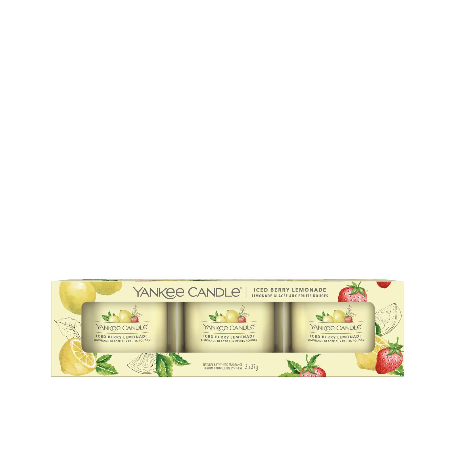 Signature-Filled-Votive_3-Pack_Iced-Berry-Lemonade1 Iced Berry Lemonade 37g Glasvotivkerze 3er Pack