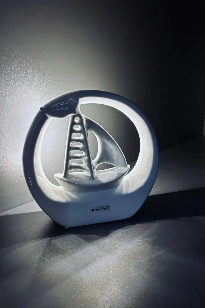 Boot Casali im Ring LED cremeweiß 14cm