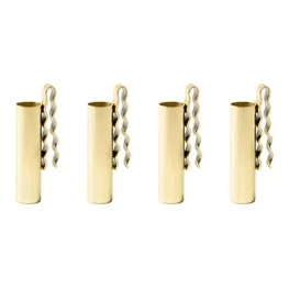 Clips mini Tafelkerzenhalter aus Messing, 4 Stück creole cord, candle wick, taper candle, gold candle, twisted wick