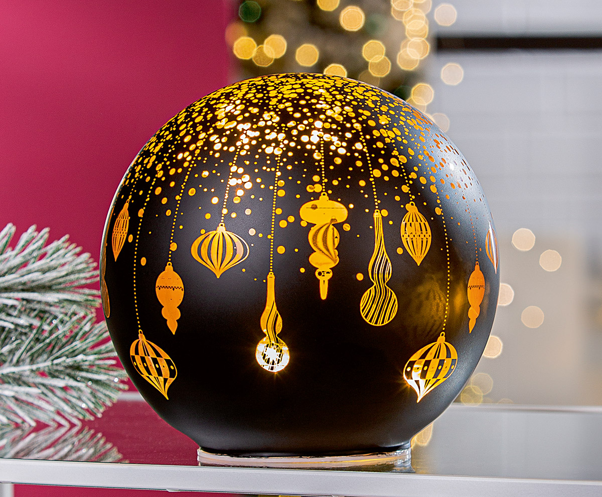 ball, ornament, globe, gold, christmas