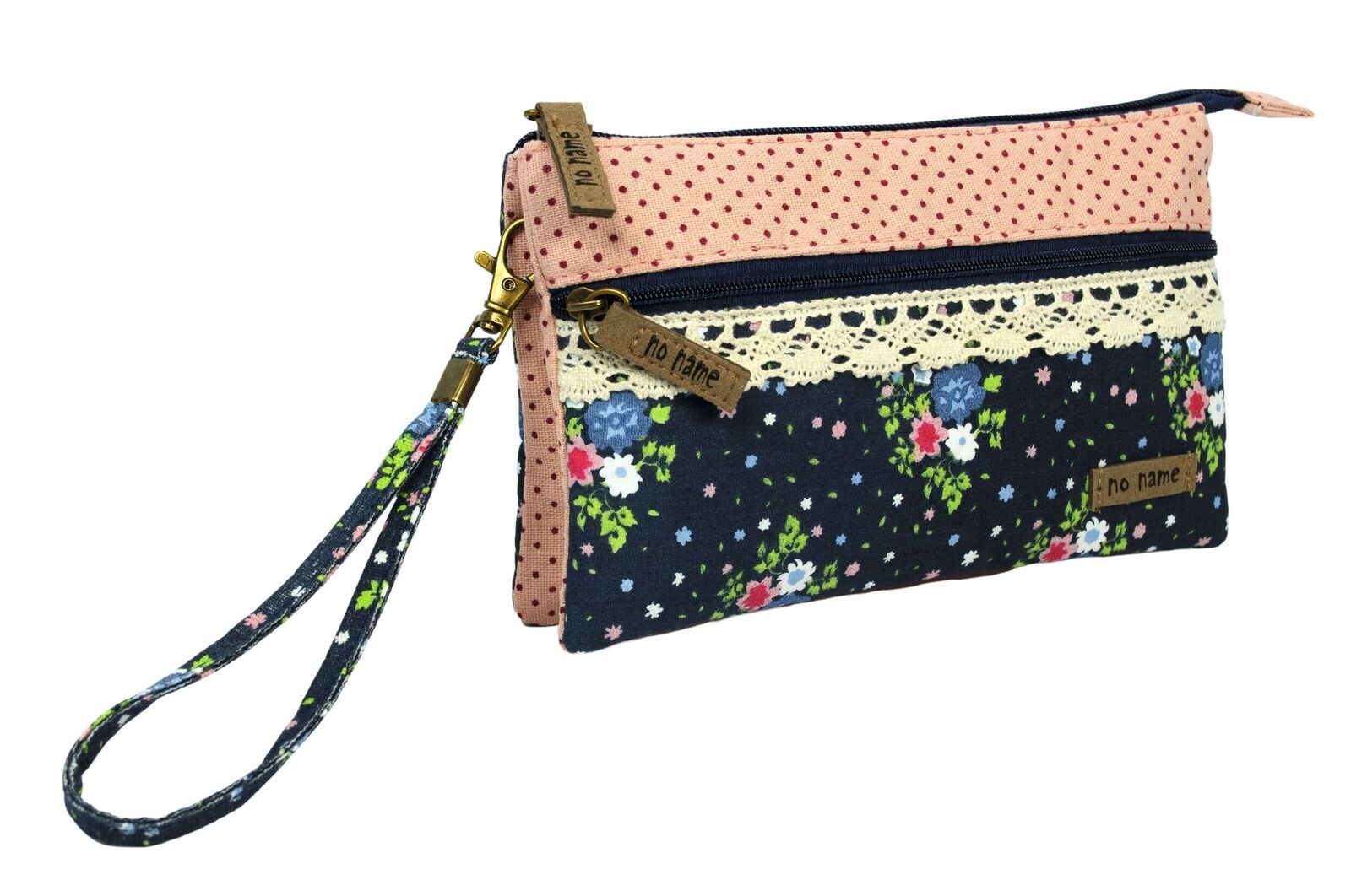 60610020-201 Patchwork Täschchen Flowers blau 201