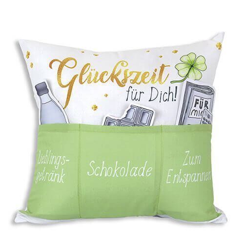 Sofahelden Glückskissen mit 3 Einstecktaschen