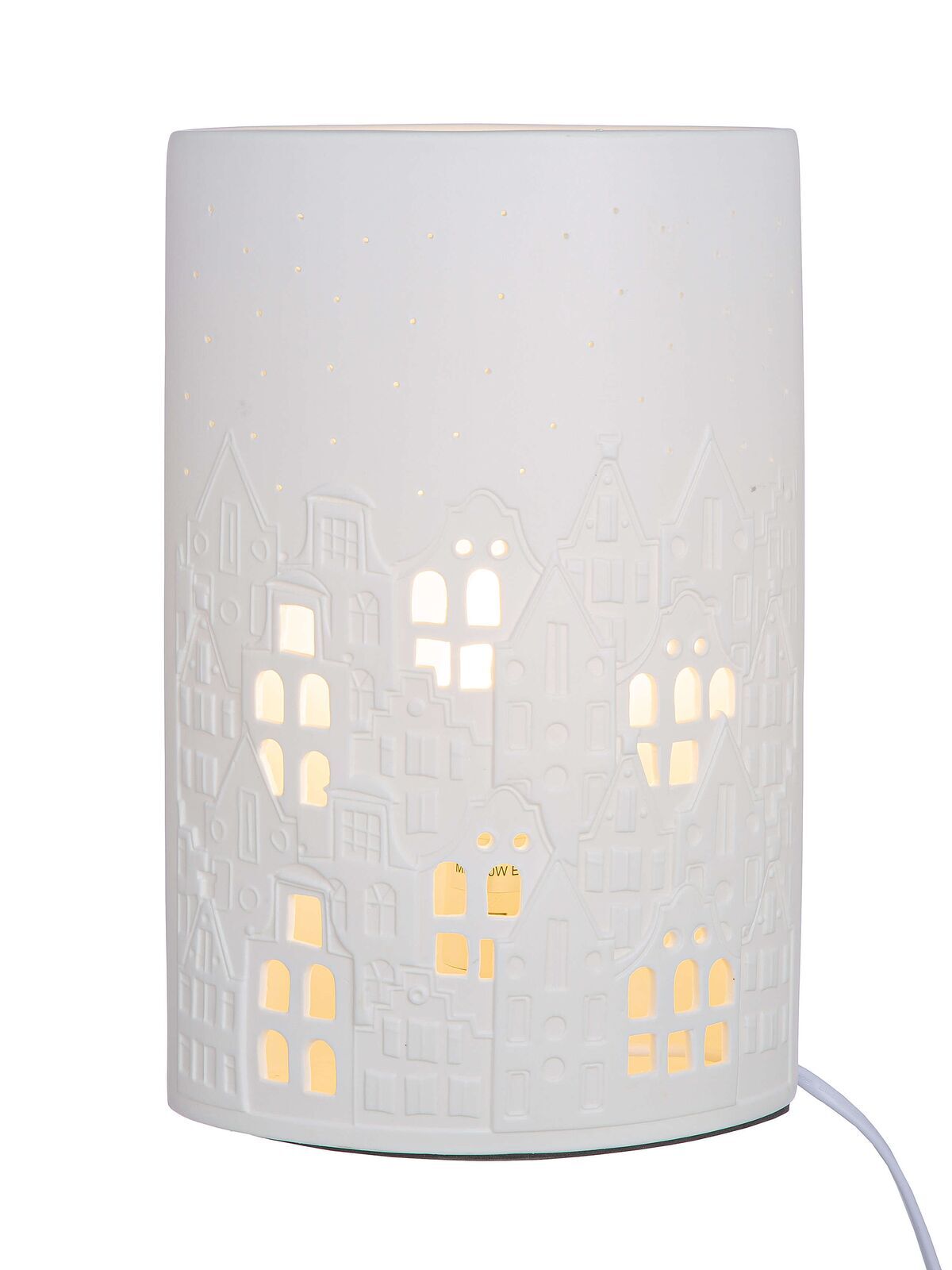 Tischleuchte Stadtlichter Porzellan Lampe, Lampenschirm