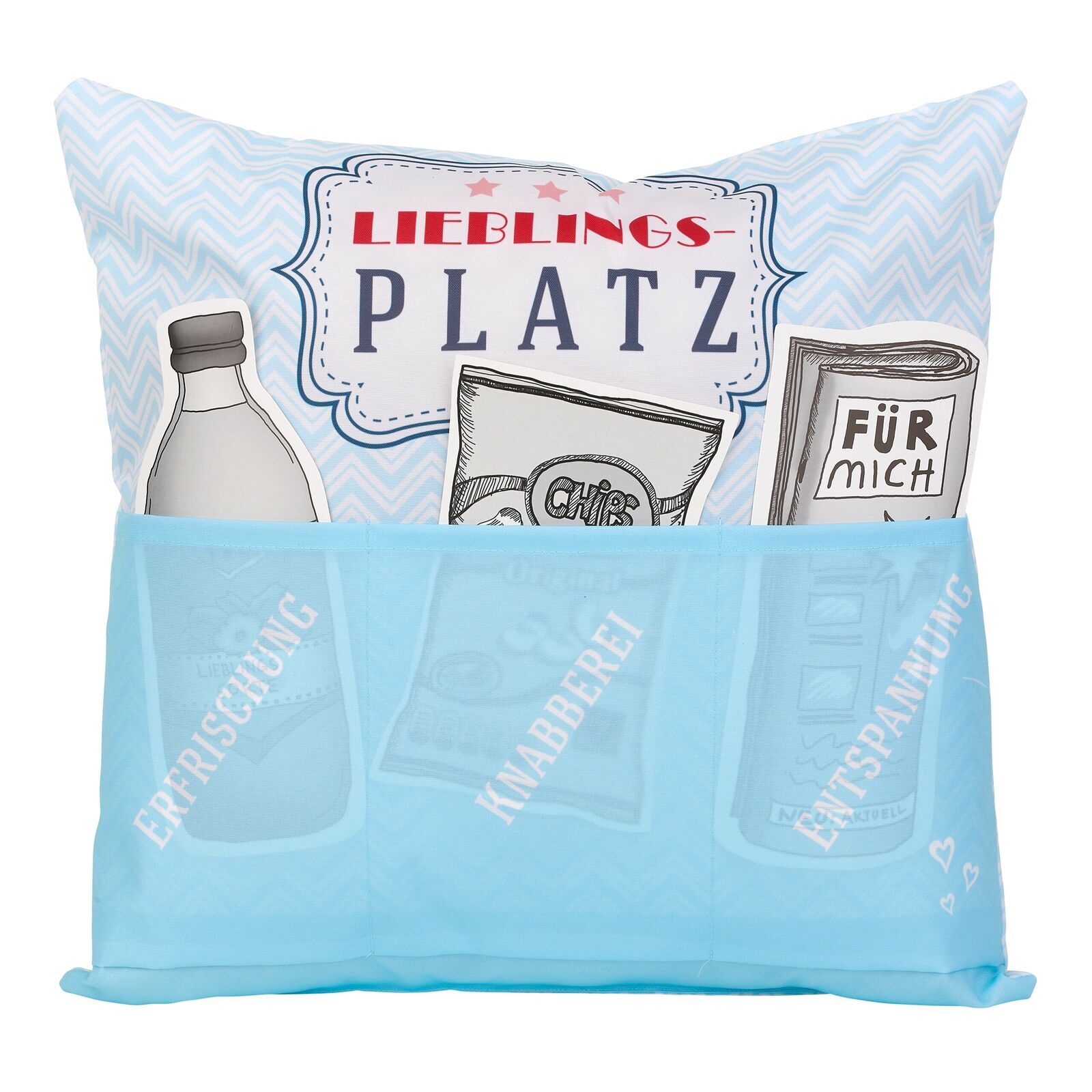 Outdoor Kissen mit Taschen - Lieblingsplatz