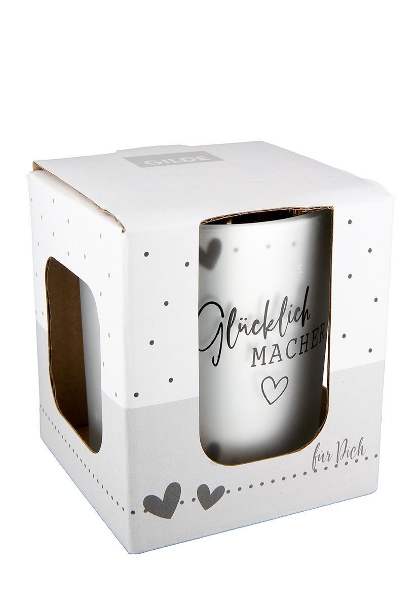 Windlicht Glücklich Macher 8cm silber