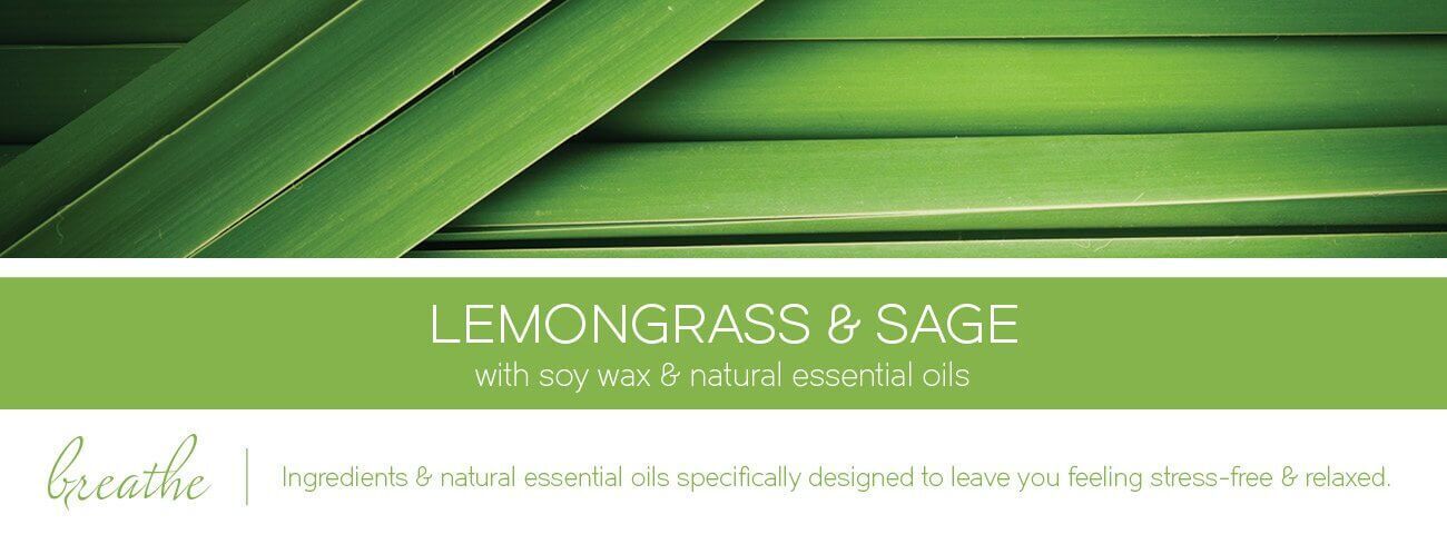 Lemongrass-Sage-Fragrance-Banner BREATHE Lemongrass & Sage 411g (3-Docht)