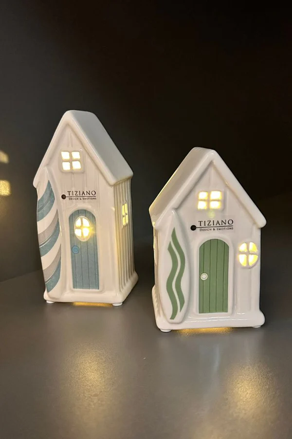Beachhouse Fano LED 12cm cremeweiß grün Beachhouse Fano LED 12cm cremeweiß grün