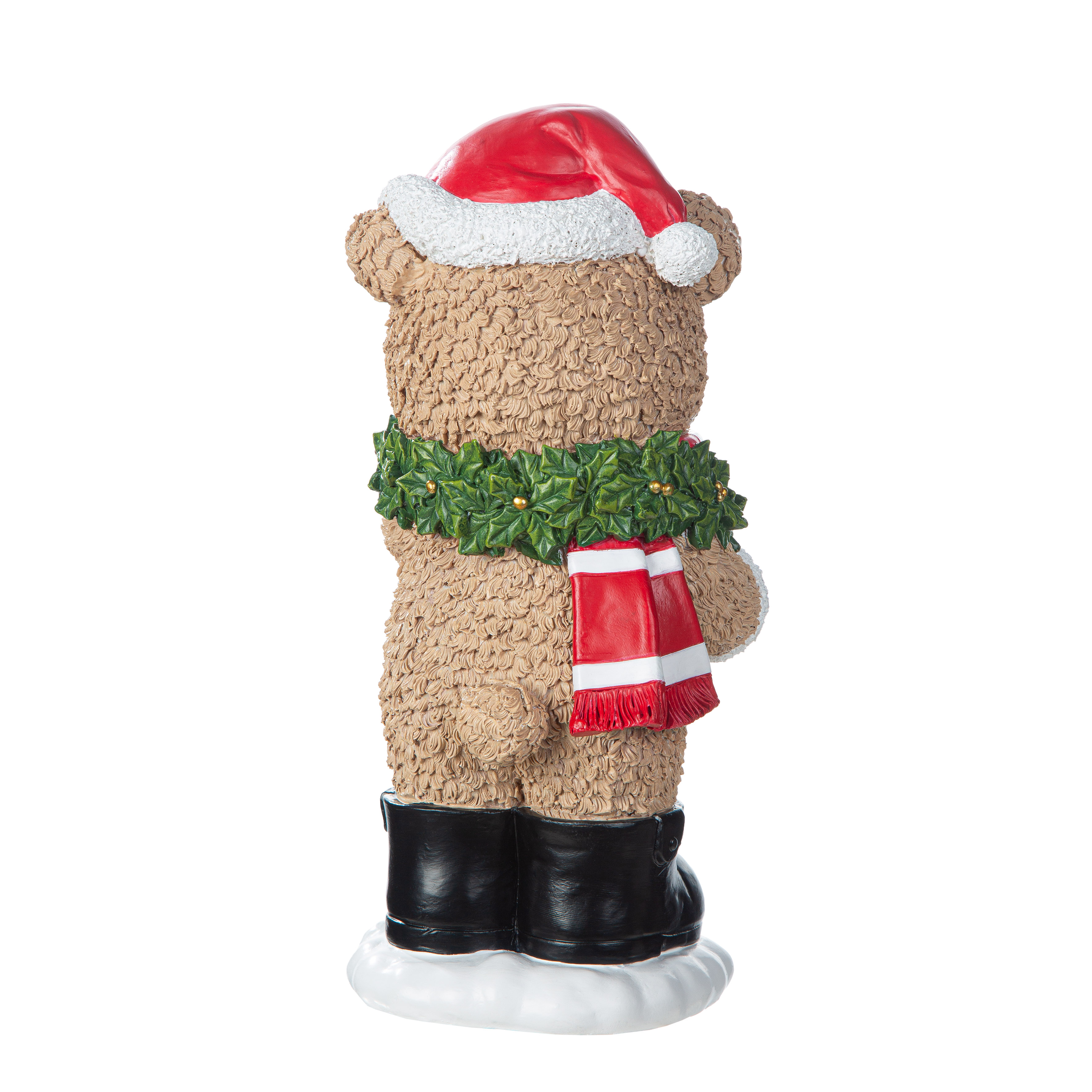 Teddy, Weihnachtsfigur, Santa-Hut, Schal, Schuhe