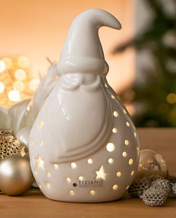 tinellomittel Santa Tinello 21cm LED cremeweiß