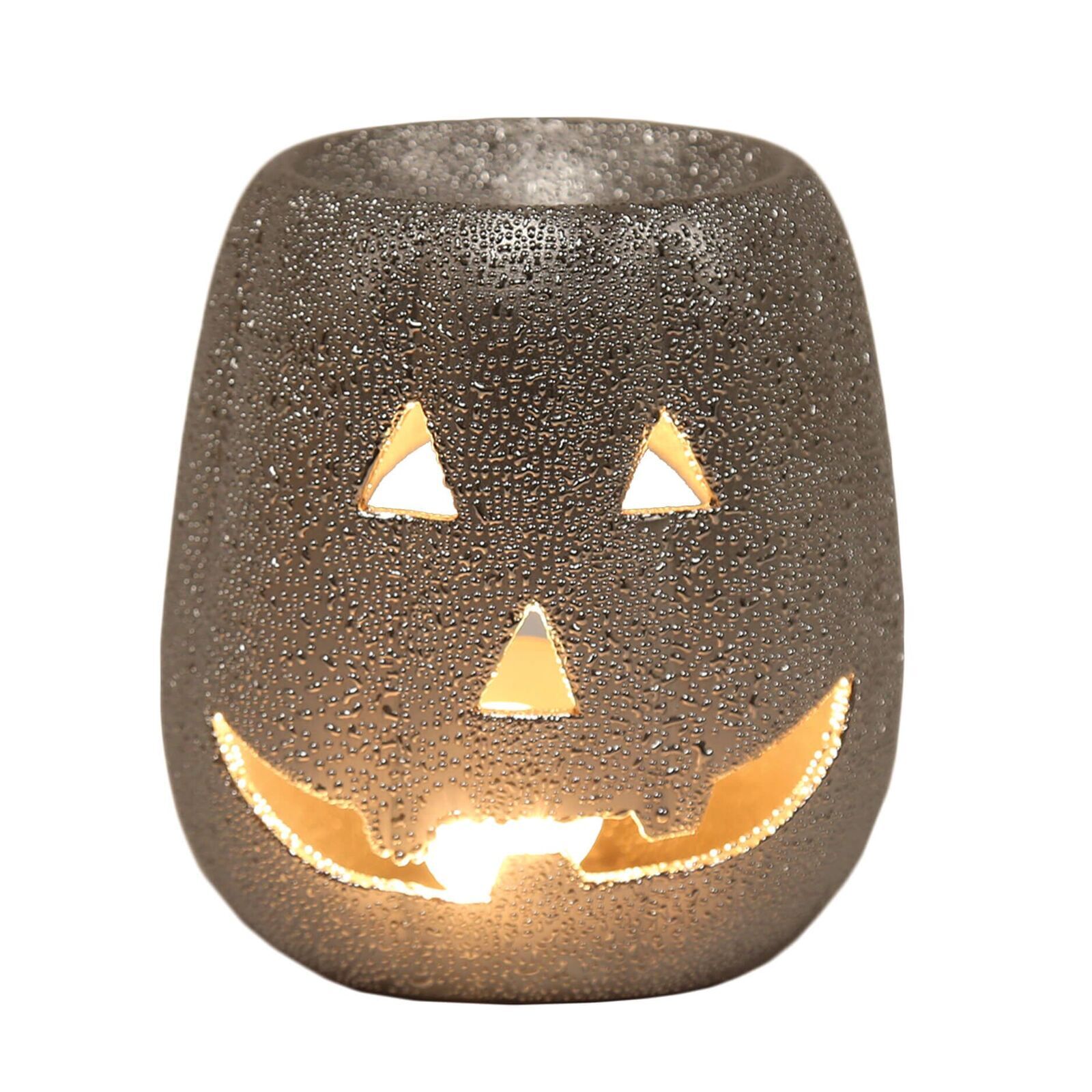 Duftlampe Pumpkin silver 10cm