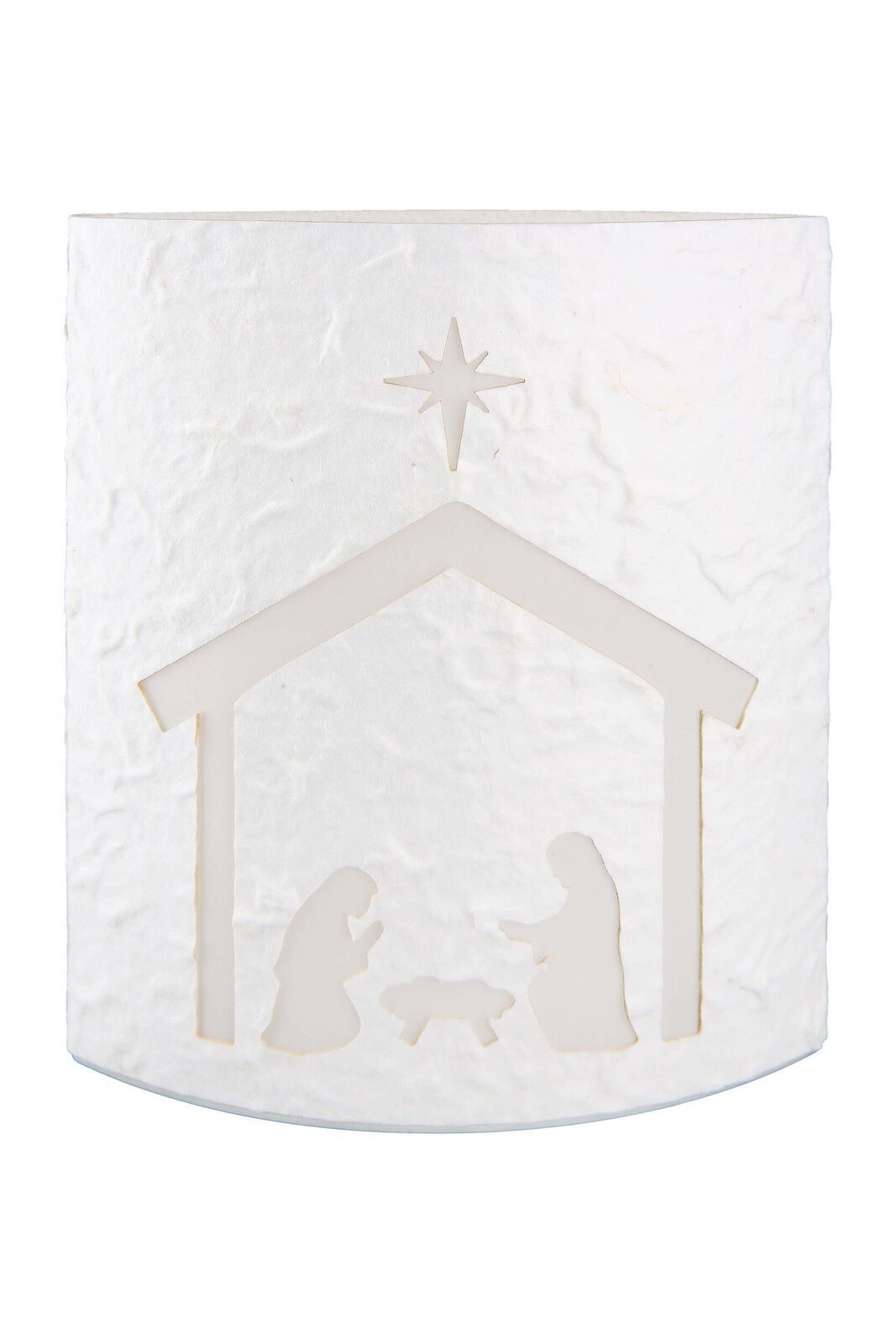 Dekoleuchte Krippe LED Papier creme Dekoleuchte Krippe LED Papier creme