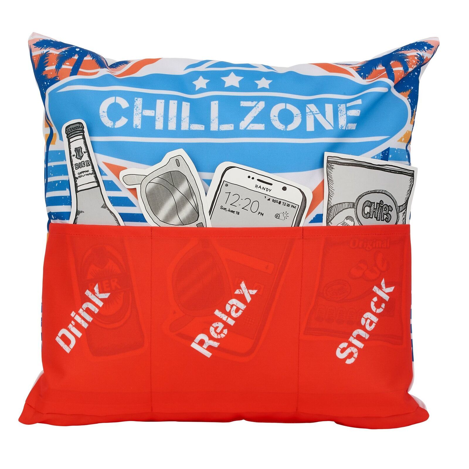 Outdoor Kissen mit Taschen - Chillzone