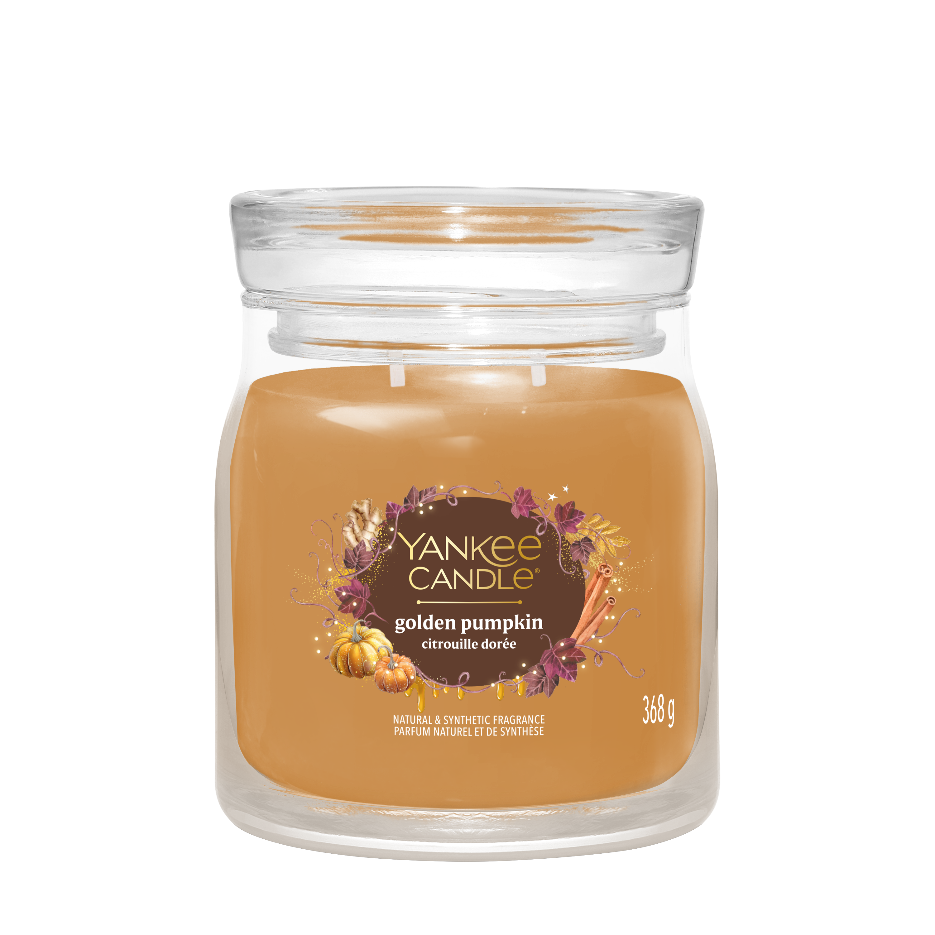 Golden Pumpkin Signature Medium Jar 368g 2-Docht
