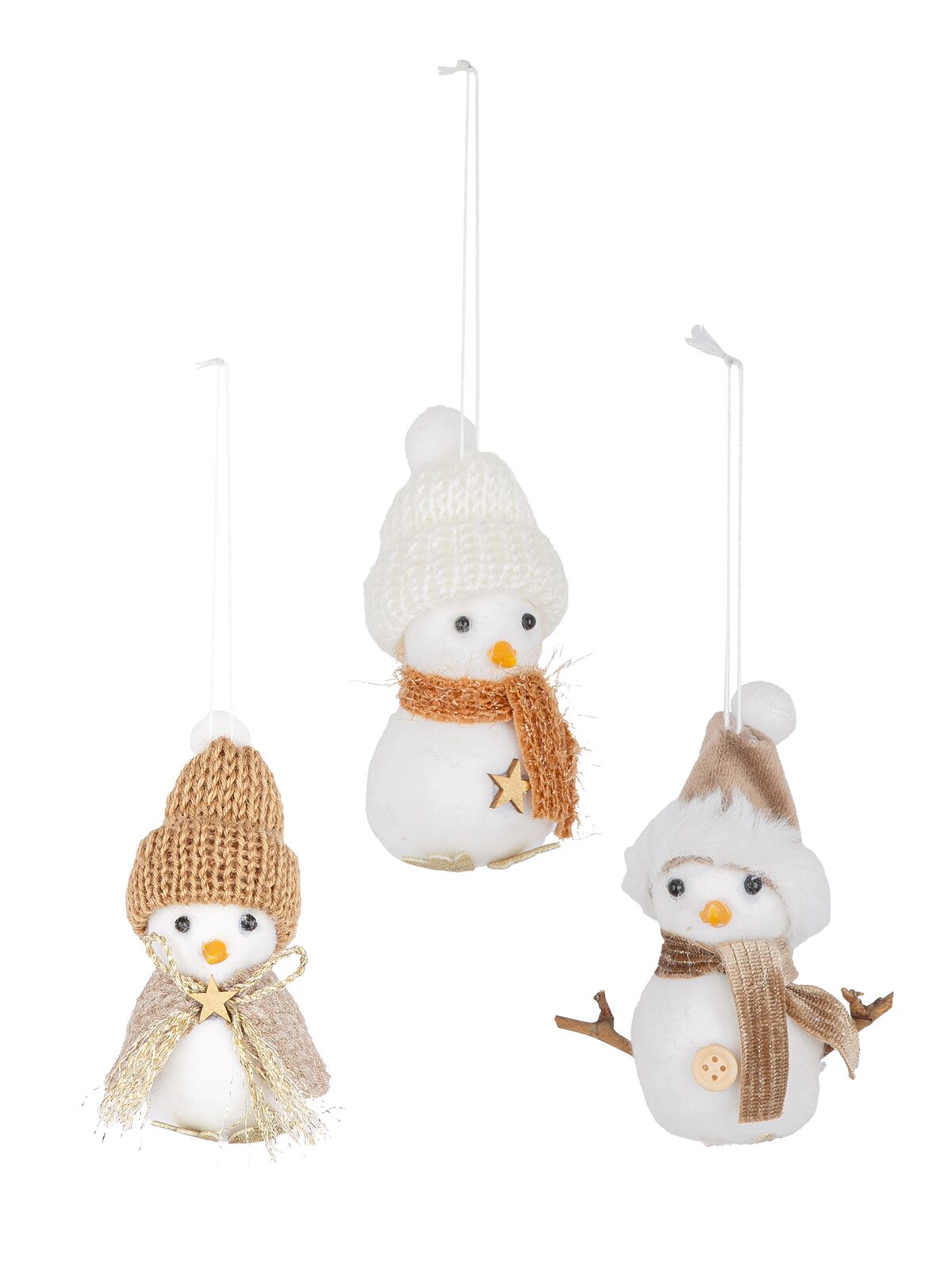 Deko Hänger Schneemann Simon 3fach sortiert Natur, Draußen, Winter, Schnee, Schneemann