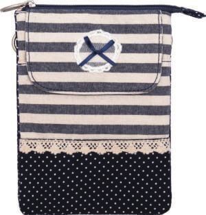 Patchwork Handtasche Umhängetasche (Navy White 083)