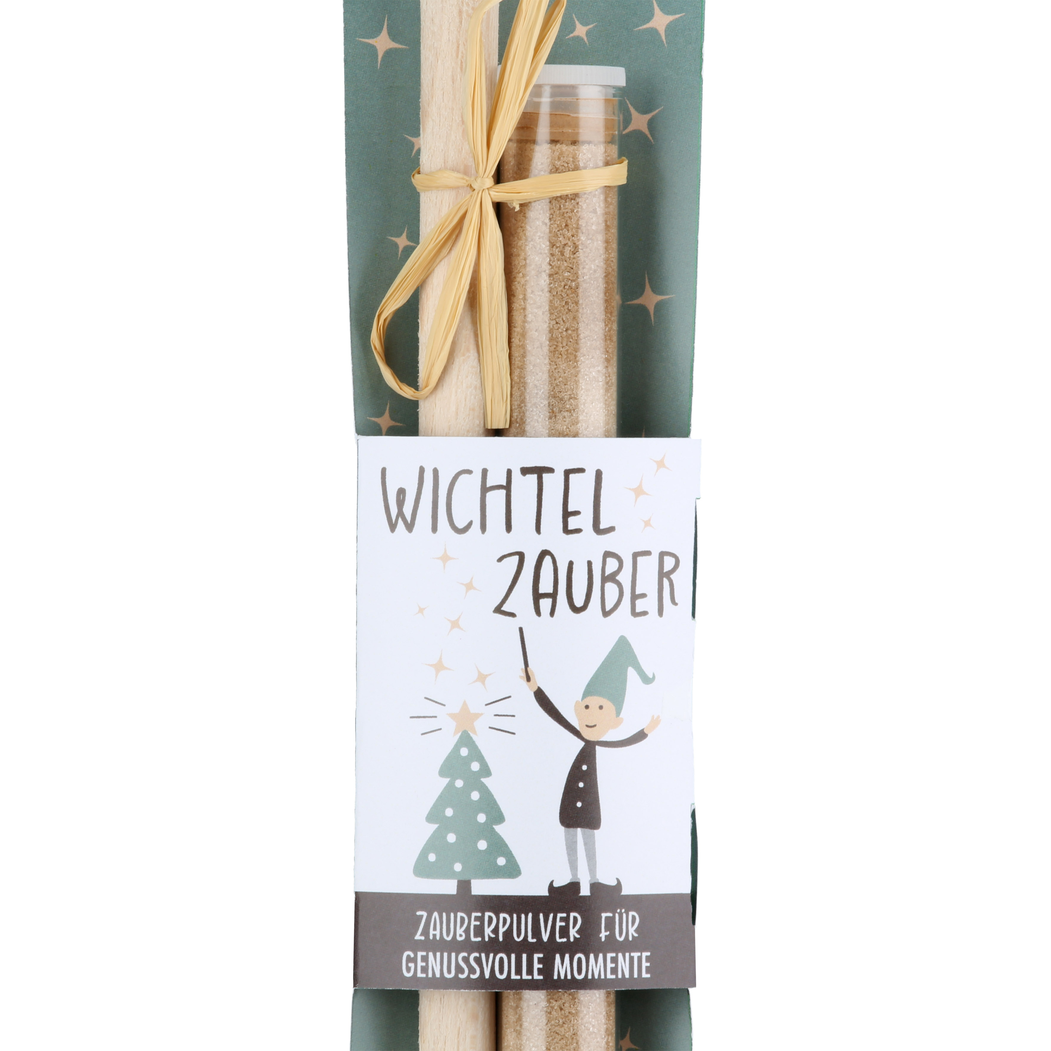 Zimtstangen, Wichtelpulver, Zauberpulver, Holzstäbchen, Glitzerzucker