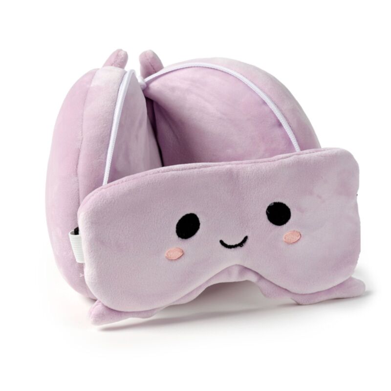Relaxeazzz Adoramals Oktopus Plüsch Reisekissen & Schlafmaske