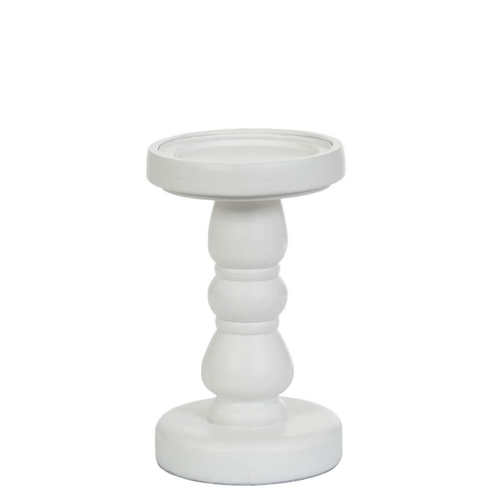 1521484-White-Wood-Pillar-MED Yankee Candle White Wood Candle Stands mittel