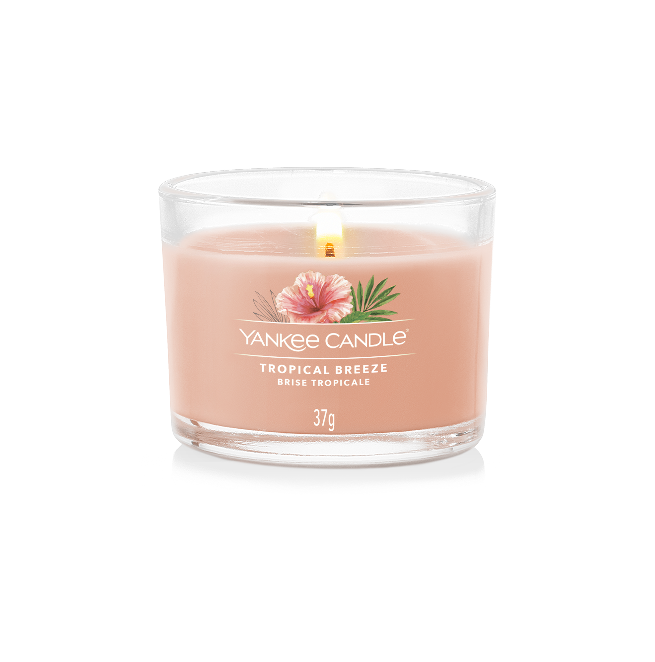 Filled-Votive_Lit_Tropical-Breeze Tropical Breeze 37g