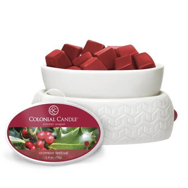 Colonial Candle Crimson Festival Simmer Snaps 70g