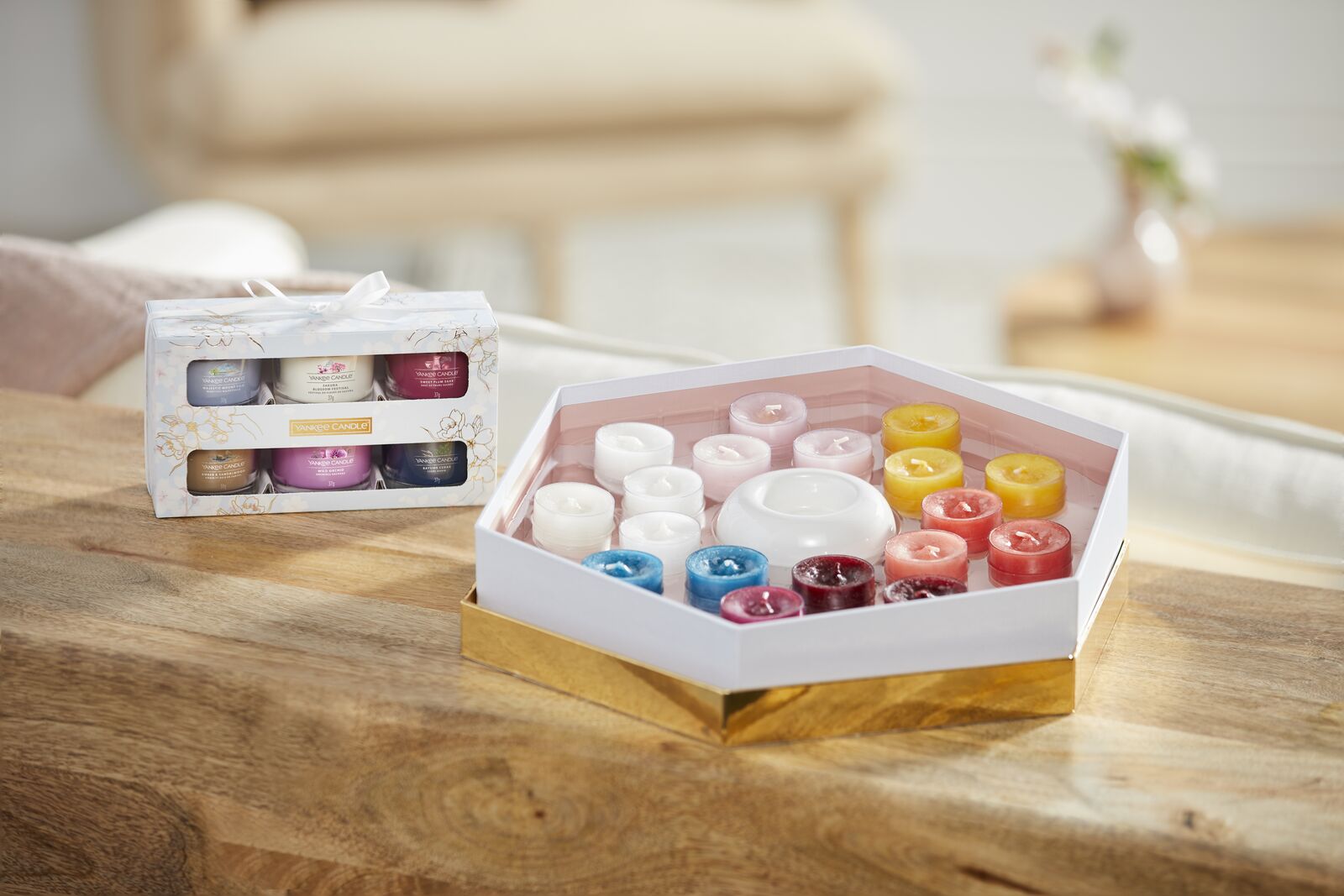 212031108_018 6 Glasvotivkerzen à 37g Geschenkset Sakura Blossom Festival