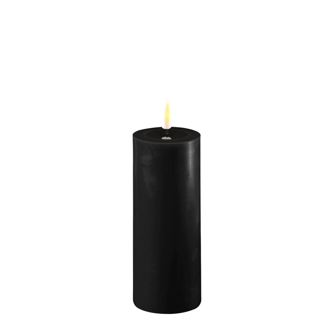 Stumpenkerze LED Schwarz 5 x 12,5cm