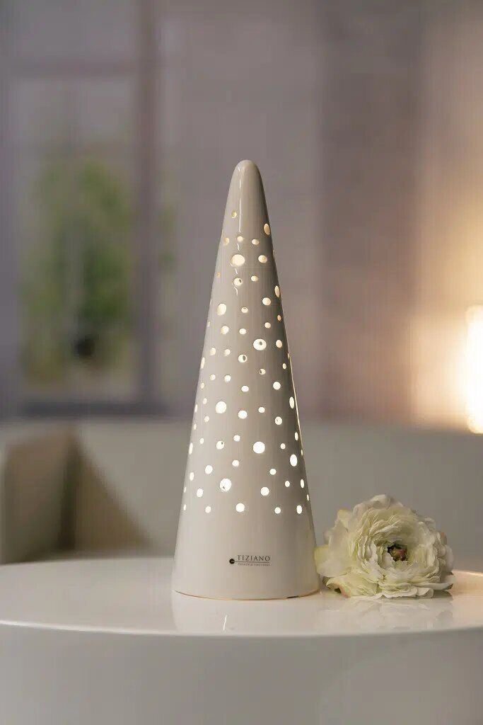 Lichtkegel Losone 24cm LED cremeweiß