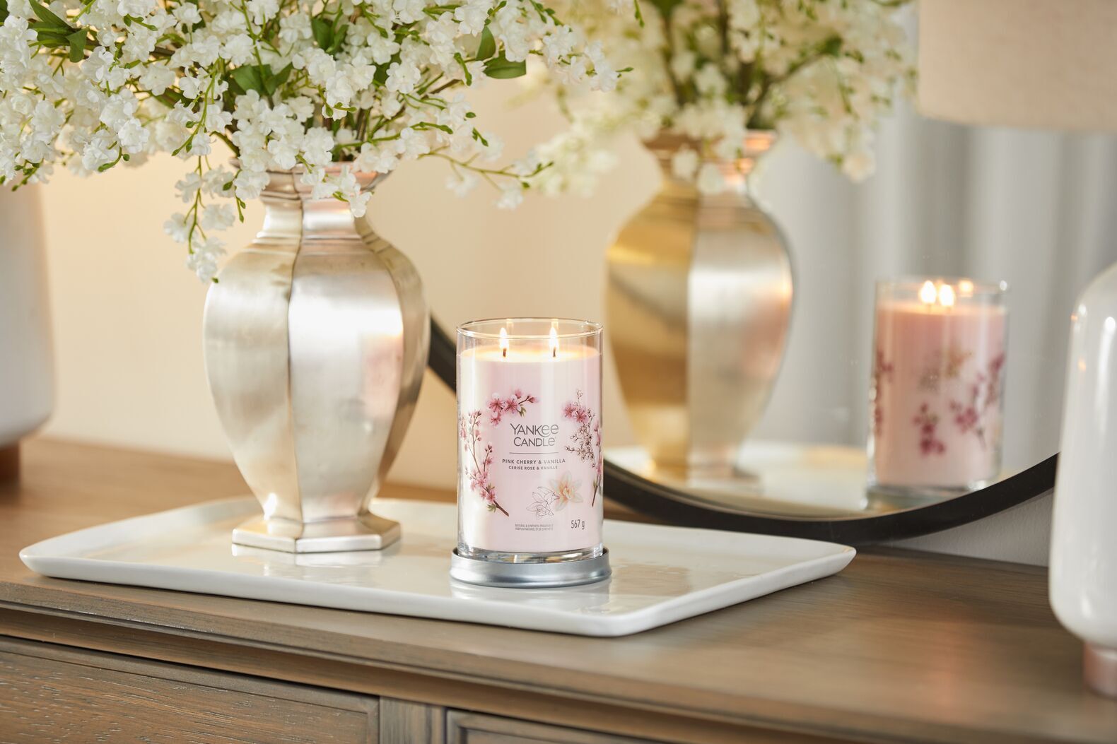 Pink Cherry & Vanilla Signature Large Tumbler 567g 2-Docht