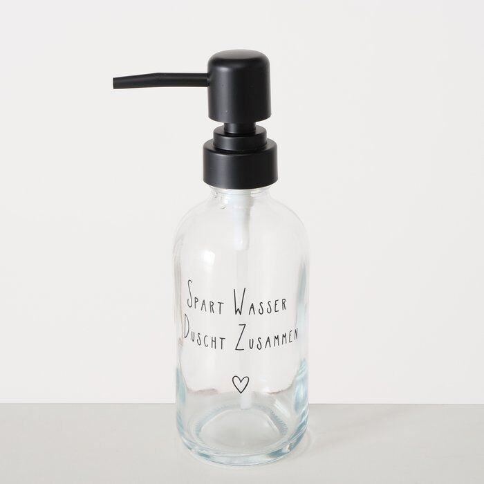 Seifenspender 250ml "Spart Wasser - Duscht zusammen"