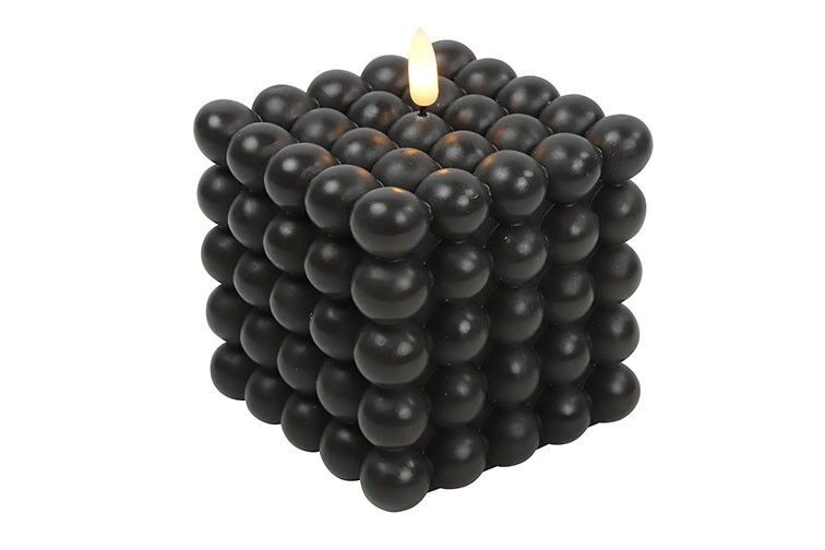 LED Bubble Kerze Lyon L schwarz 12cm Essen, Obst, Pflanze, Produzieren