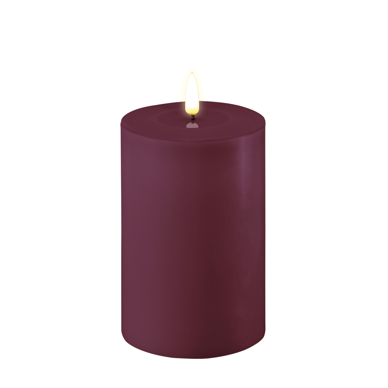 Stumpenkerze LED Violett 10 x 15cm