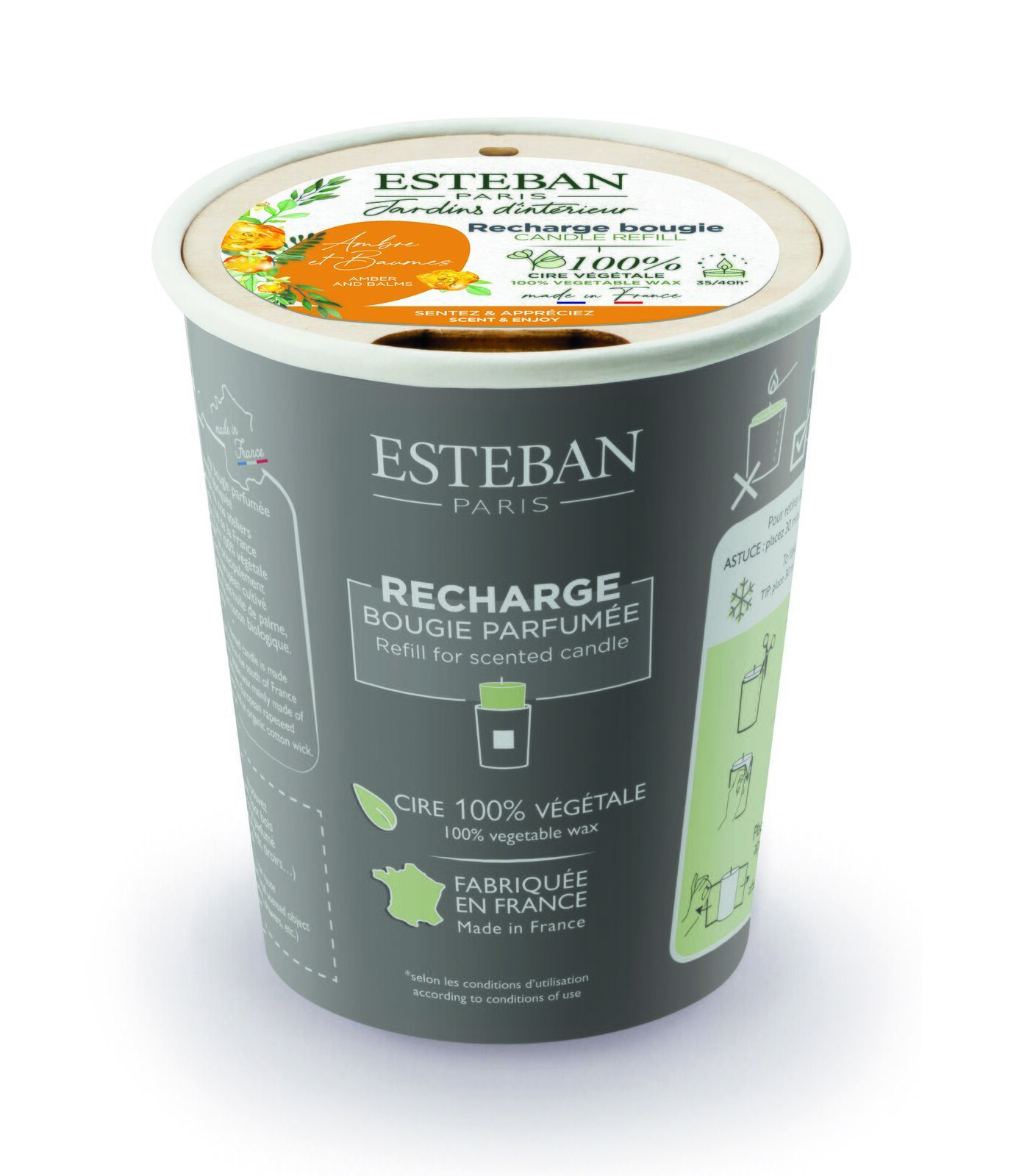 BAB-005_1 Amber & Balsam Nachfüller für Duftkerze 180g