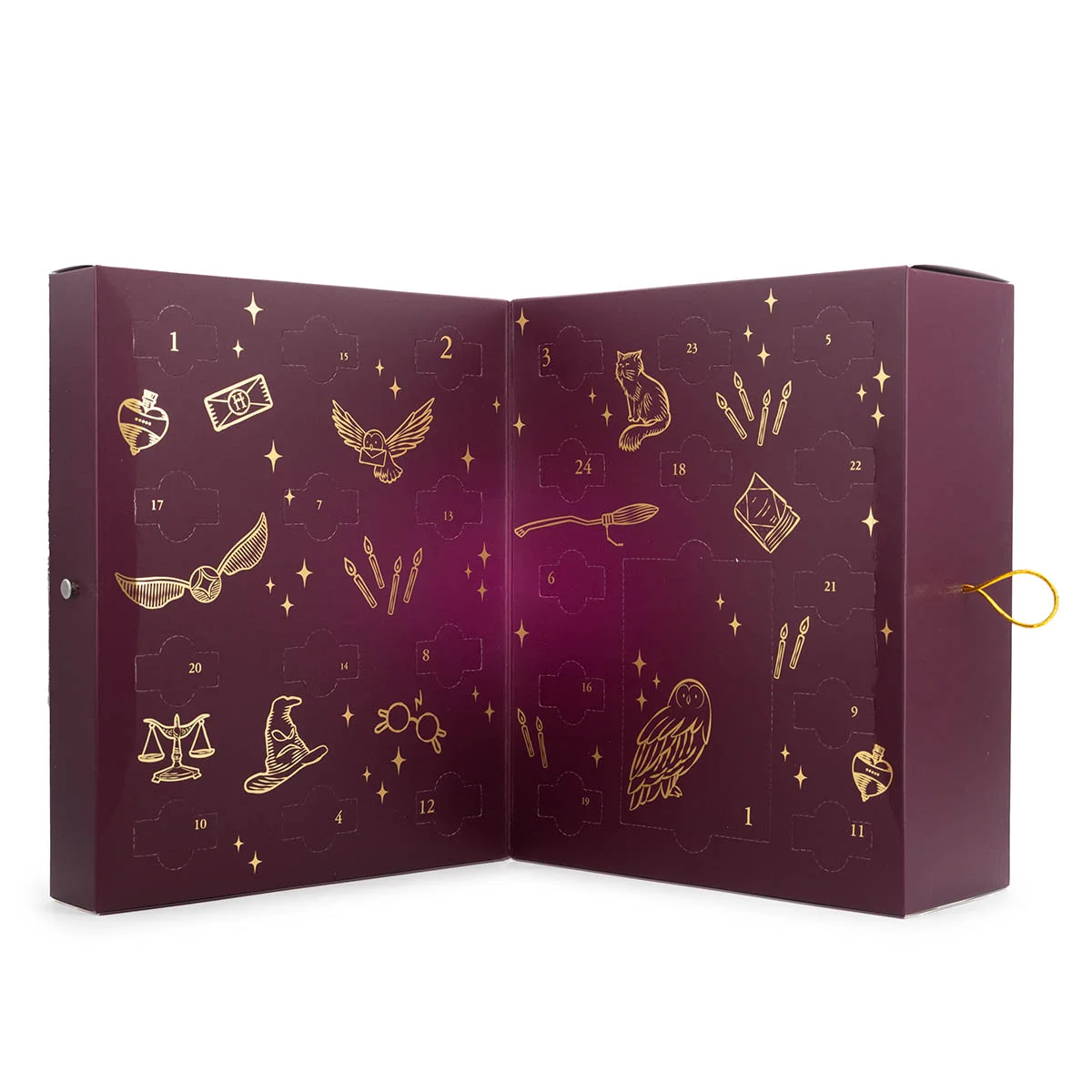 adventskalender, box, purple, foil print, illustrationen
