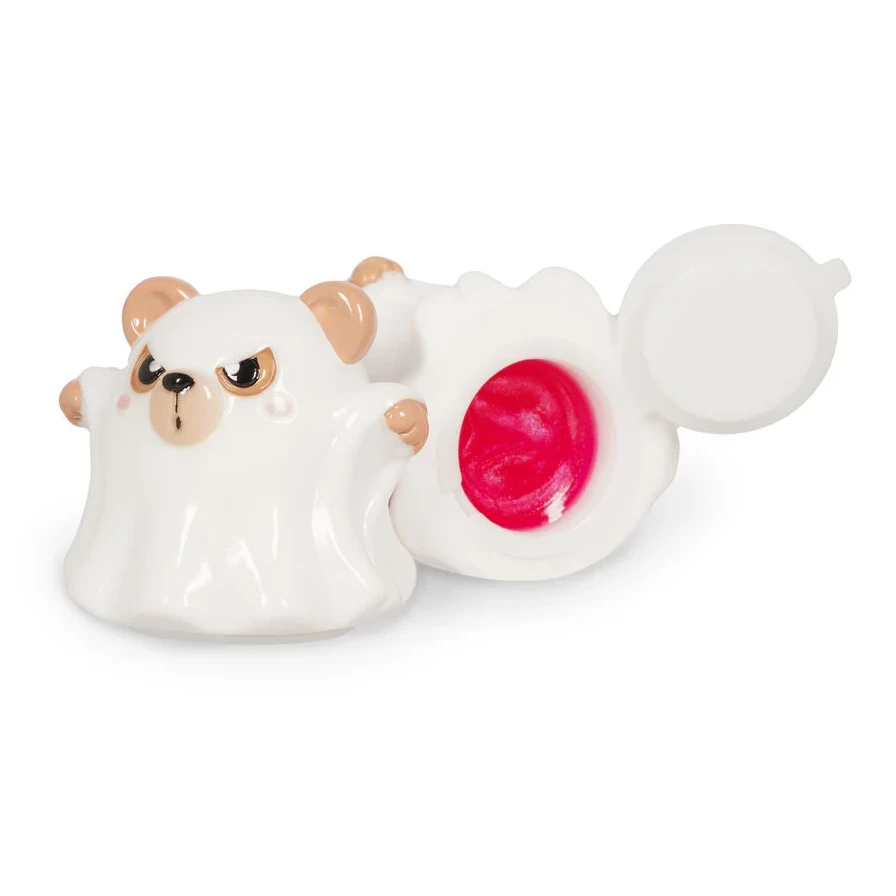 Legami MAGIC KISS Lipgloss Teddy Bear mit Bubblegum-Duft plush, Squeaker, Hund, Weiß, Pink