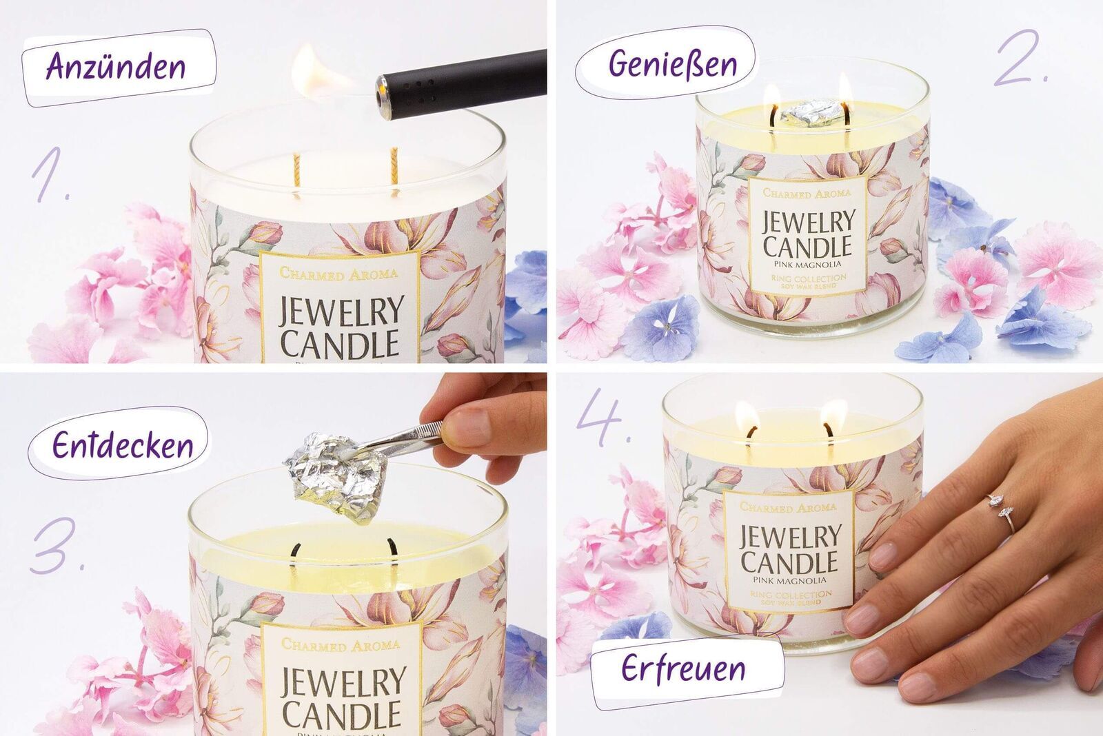 Charmed-Aroma-How-it-works Rosé All Day Kerze (Ring)