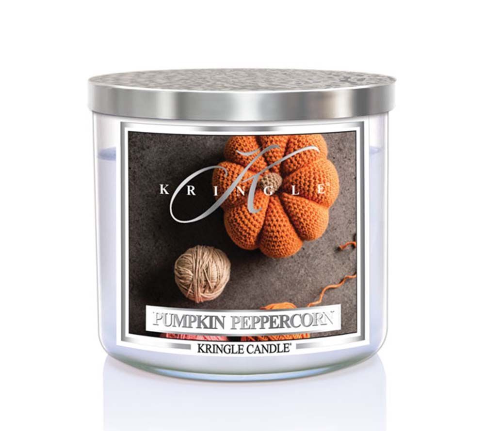 kringle_candle_pumpkin_peppercorn_silver_lid_american_heritage Pumpkin Peppercorn 396g Tumbler 3-Docht