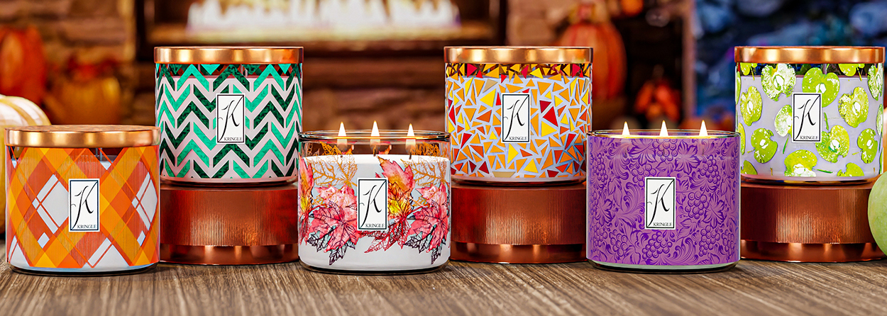 Kringle Candle, Tumbler, Duftkerze, 3 Docht, mittlere Duftkerze, Herbstdüfte, 2023