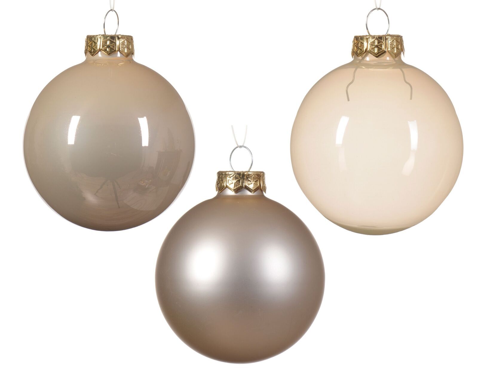 Baumschmuck Christbaumkugel Set creme 21tlg. Zubehor, Schmuck, Ohrring, Perle