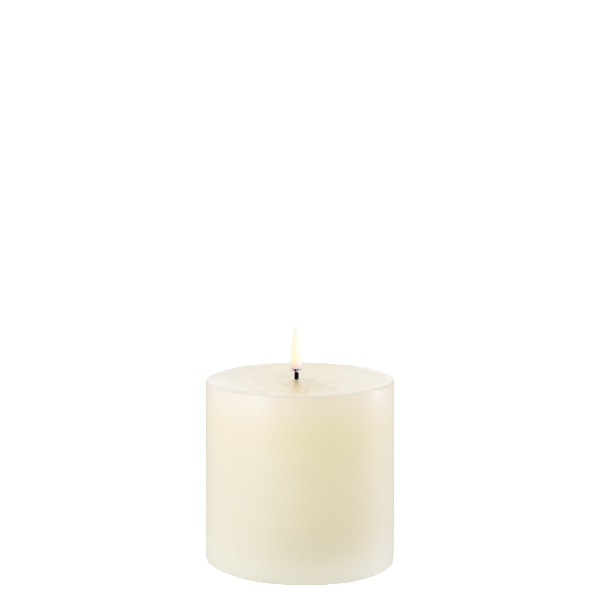 Uyuni LED Stumpenkerze 10x10cm ivory